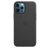 Apple kaitsekest iPhone 12 Pro Max Leather Case MagSafe - Black, must