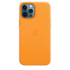 Apple kaitsekest iPhone 12 Pro Max Leather Case MagSafe - California Poppy, kollane