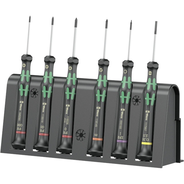 WERA kruvikeerajate kmpl 2050/6 for electronic applic. screwdriver set + Rack