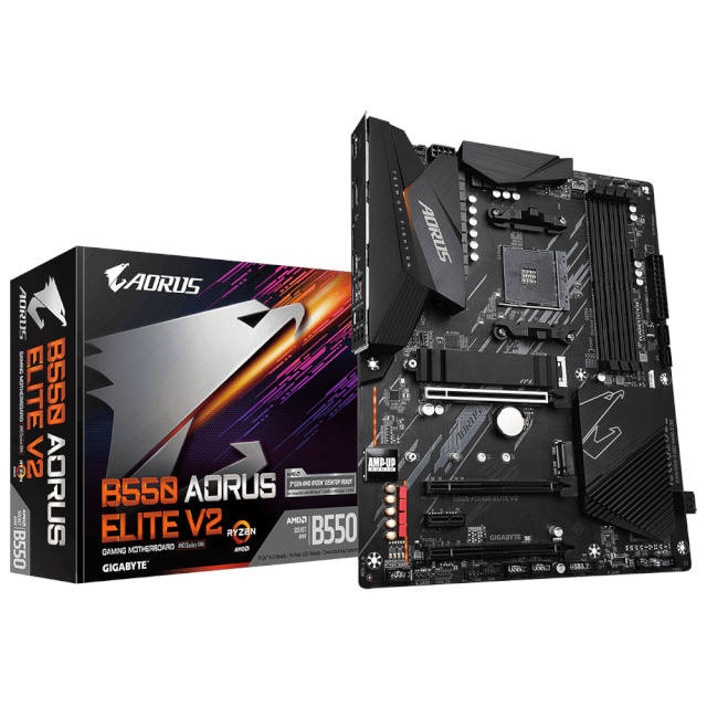 Gigabyte emaplaat B550 AORUS ELITE V2 1.0, AMD, AM4, DDR4, ATX