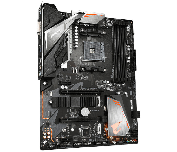 Gigabyte emaplaat B450 AORUS ELITE V2, AMD, AM4, DDR4, ATX
