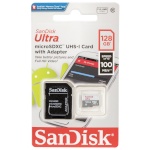 SanDisk mälukaart microSDXC Ultra Lite 128GB 100MB/s Class 10 UHS-I + adapter SDSQUNR-128G-GN3MA