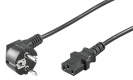 Goobay 50077 Cold-device connection cord, angled, 2 m, black