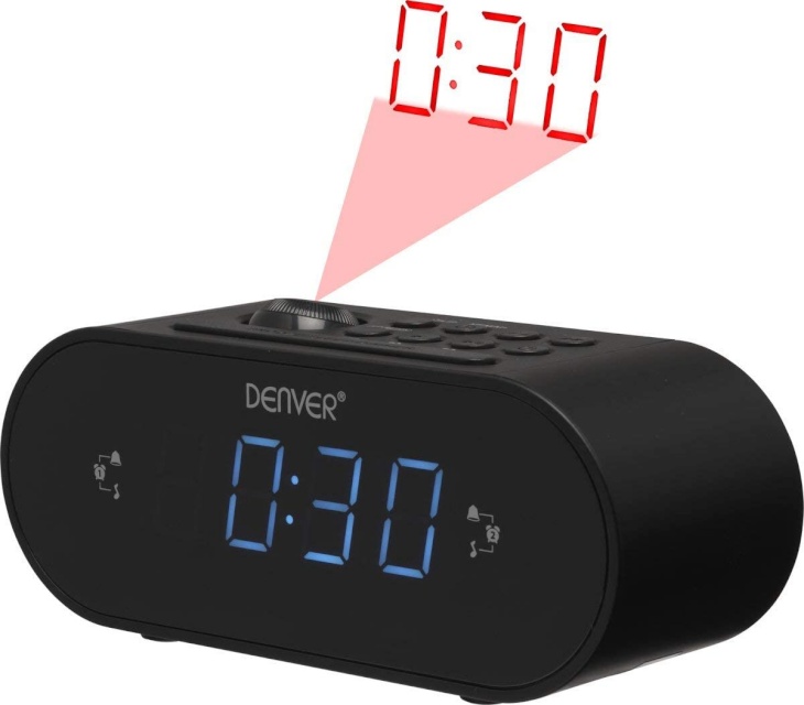 Denver kellraadio CRP-717 1" LED, must