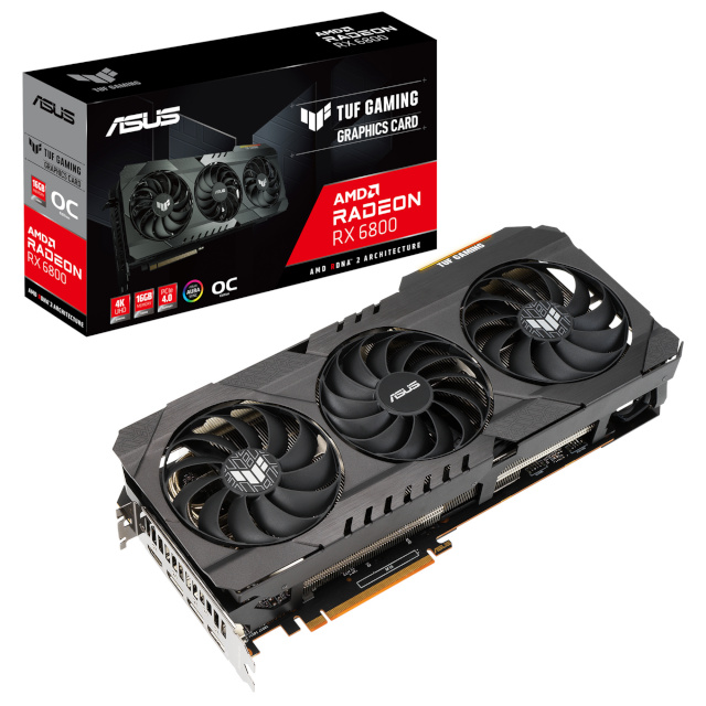 ASUS videokaart TUF Gaming AMD Radeon RX 6800 16GB GDDR6, 90YV0FM1-M0NA00
