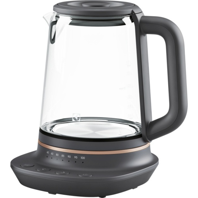 Electrolux veekeetja Explore 7 E7GK1-8BP Electric, 2000W 1.7 L, Glass, 360° rotational base, must/Transparent