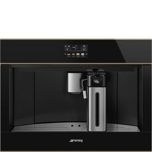 SMEG kohvimasin Dolce Stil Novo, integreeritav CMS4604NR, täisautomaatne, must klaas/vask