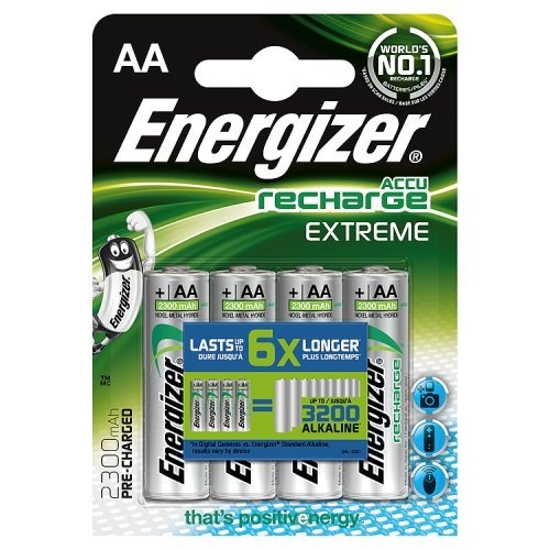 Energizer patareid AA/HR6, 2300 mAh, Rechargeable Accu Extreme Ni-MH, 4 pc(s)
