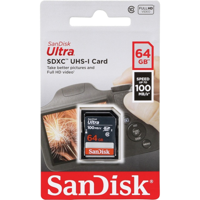 SanDisk mälukaart Ultra Lite SDXC 64GB 100MB/s SDSDUNR-064G-GN3IN