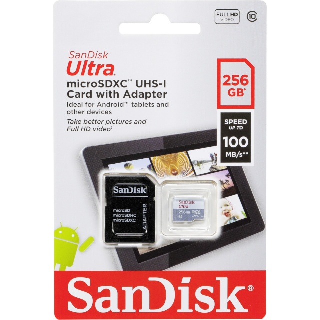 SanDisk mälukaart Ultra Lite microSDXC Ad. 256GB 100MB/s SDSQUNR-256G-GN6TA