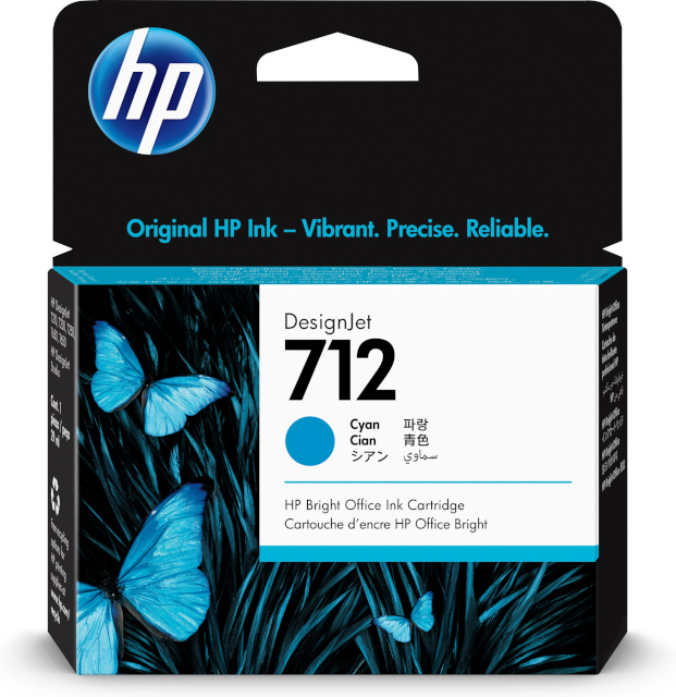 HP tindikassett 712 29-ml tsüaan Designjet In