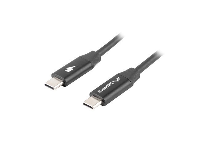 Lanberg kaabel Cable USB-C M / M 2.0 CA-CMCM-40CU-0010-must 1m