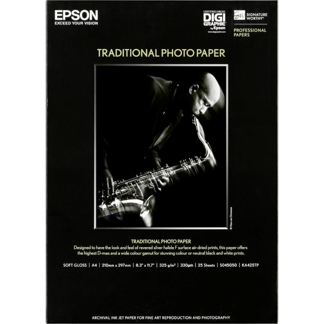 Epson fotopaber Traditional Photo Paper semi gloss A4, 25 lk, 330g