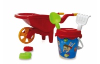 Jamara liivakasti mänguasjade komplekt Sandbox Set with Wheelbarrow Red 6-part, punane