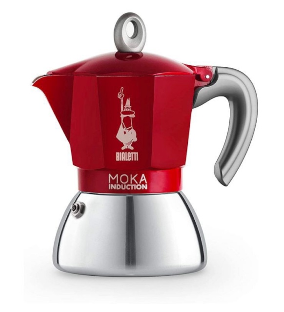 Bialetti espressokann induktsioonpliidile Moka 6 tassile 0006946, punane