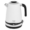 Adler veekeetja AD 1295w Electric SS Satin Kettle 1,7L, valge/must