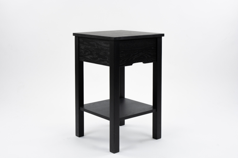 Sleepwell öökapp riiuliga, 40x40x65cm, must