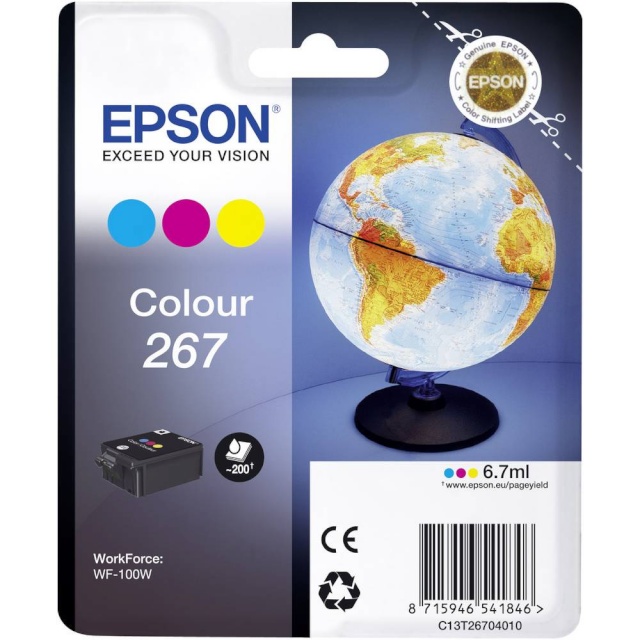 Epson tindikassett 267 WF-100W värviline (6,7 ml, 200lk)