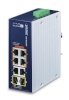 Planet switch IP30 Industrial 4-Port Power over Ethernet (PoE) sinine, valge