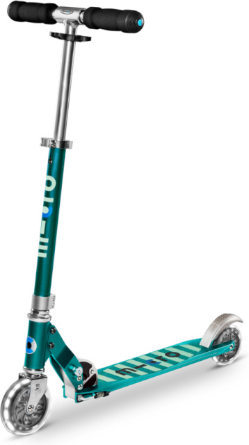 Micro tõukeratas Sprite LED Petrol Stripe, türkiis/roheline