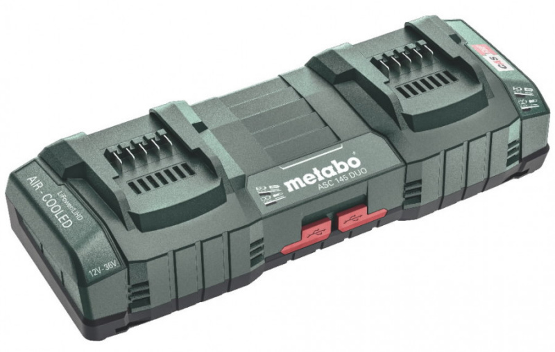 Metabo 2-kohaline laadija ASC 145 12-36 V + 2xUSB porti