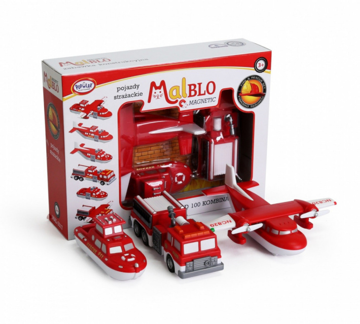 Malik mänguautod MAL-0317 MalBlo Magnetic Fire vehicles