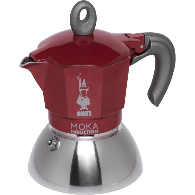 Bialetti espressokann MOKA 2 tassile Induction, punane
