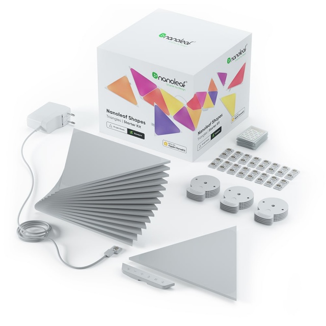Nanoleaf valguspaneelid Shapes Triangles Starter Kit, 15-osaline, 1.5 W, 16M+ colours