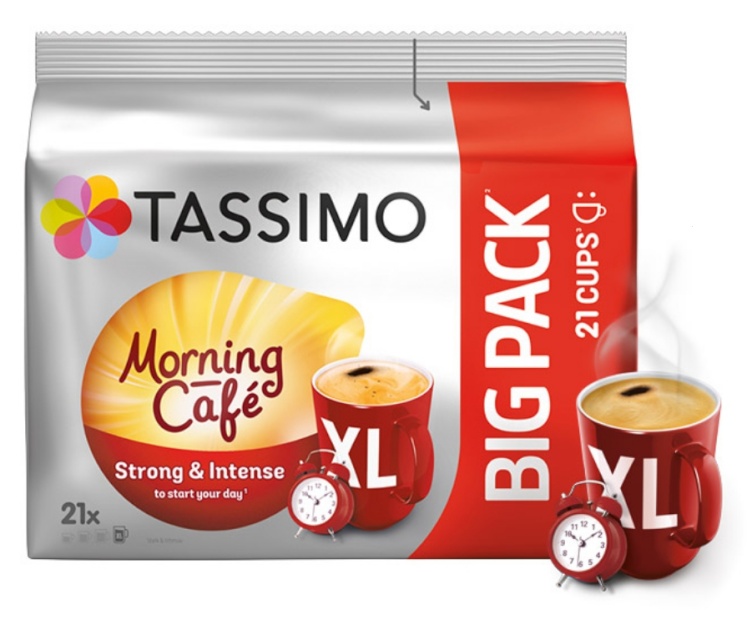 Tassimo kohvikapslid Morning Cafe XL Strong & Intense, 21tk