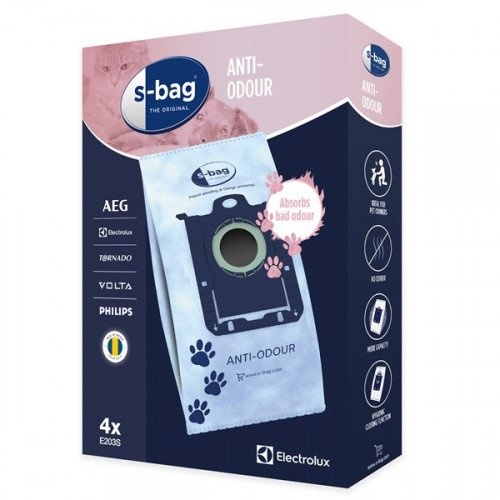 Electrolux tolmukotid E203S S-bag Anti Odour, 4 tk
