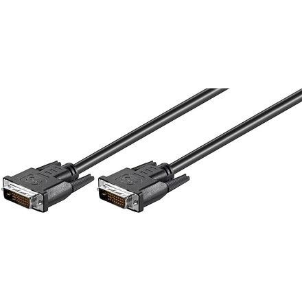 Goobay videokaabel DVI-D FullHD cable Dual Link, nickel plated DVI cable, must, 1.8 m