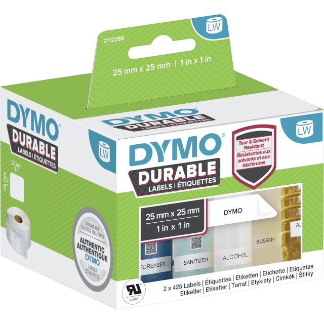 Dymo etikett LW-Kunststoff-Etiketten 25 x 25mm 2x 850 St.