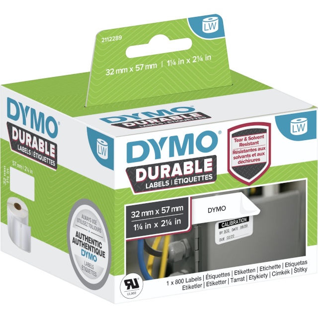 Dymo etikett LW-Kunststoff-Etiketten 57 x 32mm 1x 800 St.