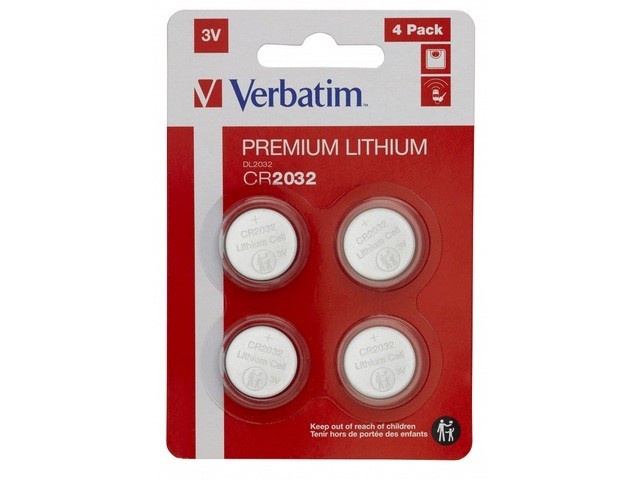 Verbatim patarei Lithium CR2032 (4tk Blister)