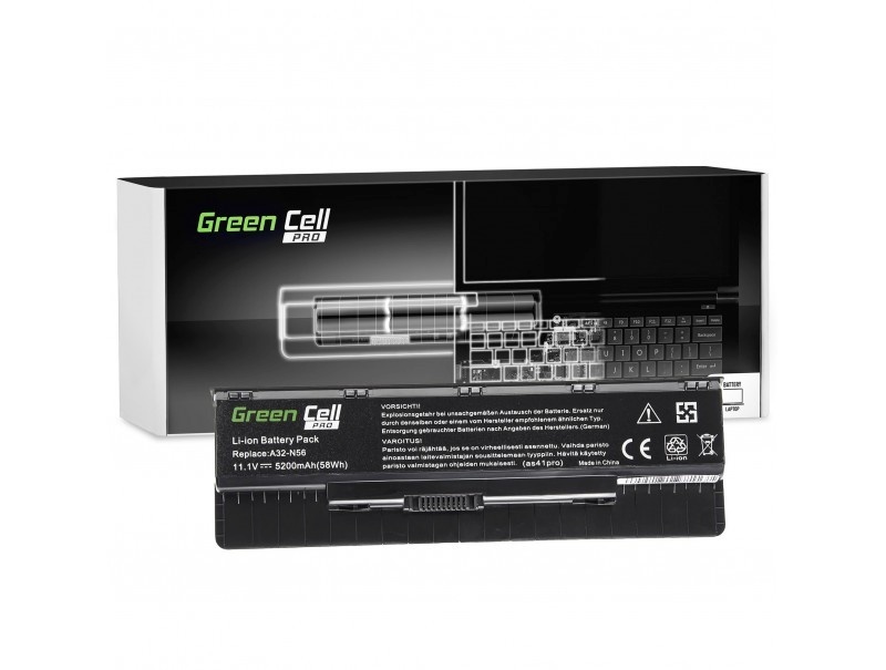 Green Cell sülearvuti aku PRO ASUS A32-N56 11,1V 5,2Ah