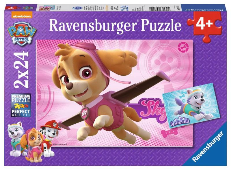 Ravensburger pusle Paw Patrol Skye and Everest, 2x24-osaline