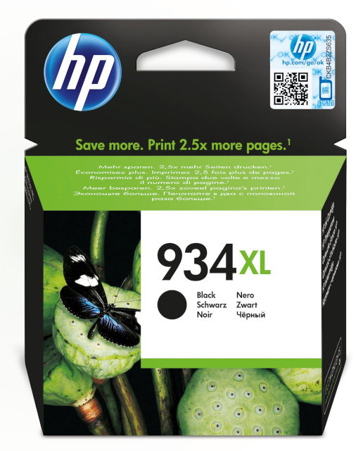 HP tindikassett HP Nr.934XL must C2P23AE