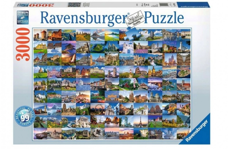 Ravensburger pusle 99 Great Places in Europe, 3000-osaline