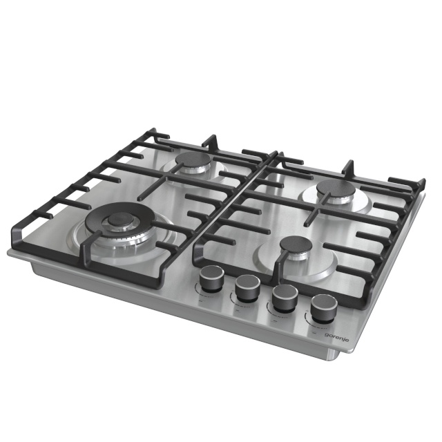 Gorenje pliidiplaat Hob GW642ABX Gas, Number of burners/cooking zones 4, Mechanical, Stainless steel