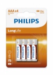 Philips patarei R03 AAA LONGLIFE 4tk
