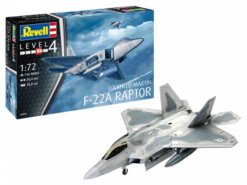 Revell liimitav mudel Lockheed Martin F-22A Raptor