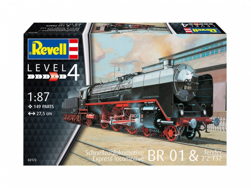 Revell liimitav mudel Locomotive 1/87 Schnellzuglok BR 01