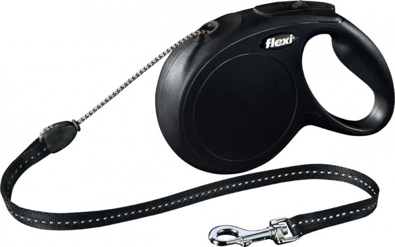 Flexi jalutusrihm New CLASSIC 8 m must Dog Retractable Lead jalutusrihm