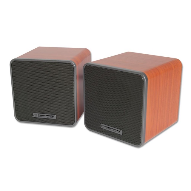 Esperanza kõlarid EP152 Speaker Set 2.0 USB 5 W, pruun/must