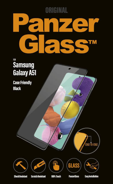 PanzerGlass kaitseklaas Case Friendly Black Samsung Galaxy A51 must