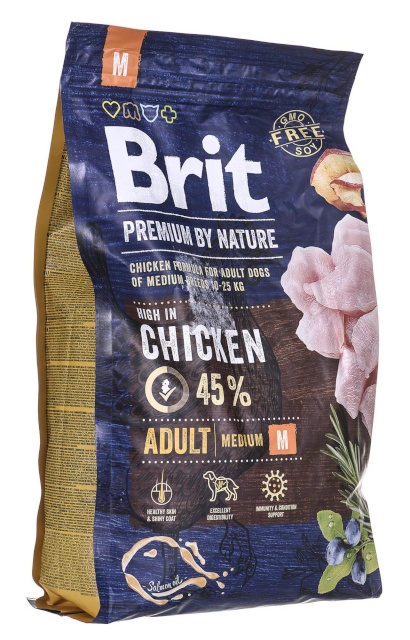 Brit kuivtoit koerale Premium by Nature ADULT M 3kg