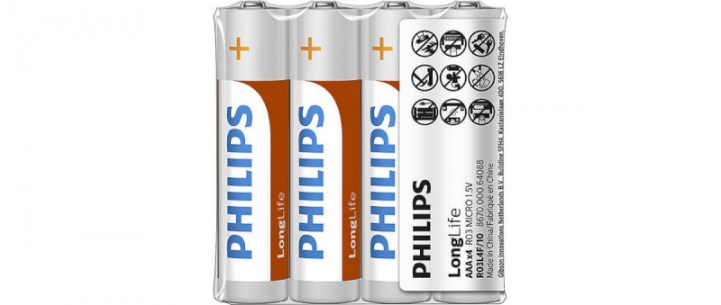 Philips patarei R03 AAA LONGLIF E 4tk