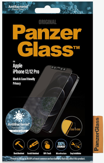 PanzerGlass kaitseklaas Case Friendly Privacy AB iPhone 12/12 Pro must