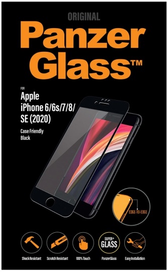PanzerGlass kaitseklaas Case Friendly Black Apple iPhone 6/6s/7/8/SE (2020)