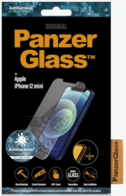 PanzerGlass kaitseklaas AB iPhone 12 mini must